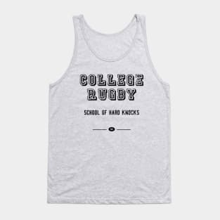 College Rugby School of Hard Knocks Distressed Tank Top